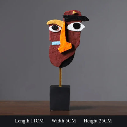 Modern Handcrafted African Art Resin Accents