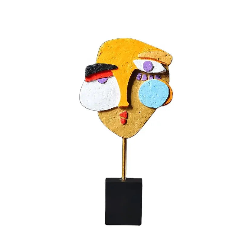 Modern Handcrafted African Art Resin Accents
