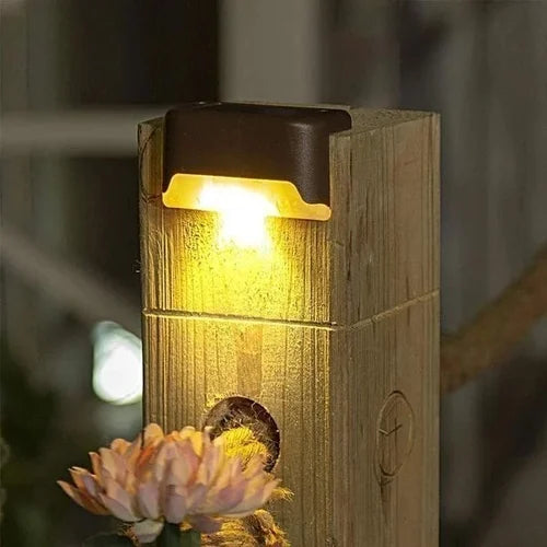 Solar Stair Lights : Auto Light Up In The Dark